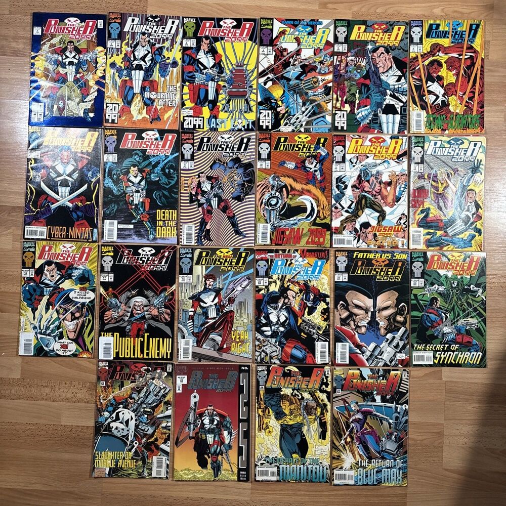 The Punisher 2099 No. 1-12, 16-17, 19-20, 22-27 (1993) Marvel Comic Book Set Lot